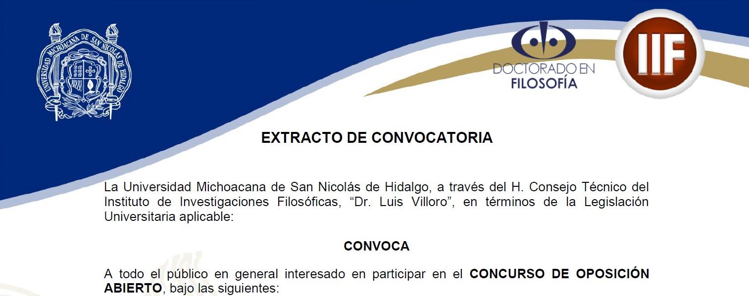 Convocatoria de concurso abierto